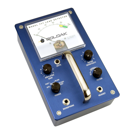 Goldak 777-A Quick Manual