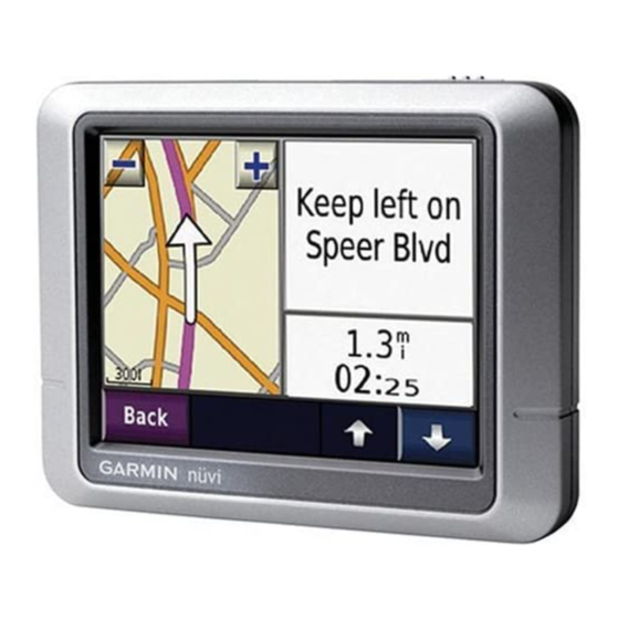Garmin Nuvi 350 Product Information Sheet
