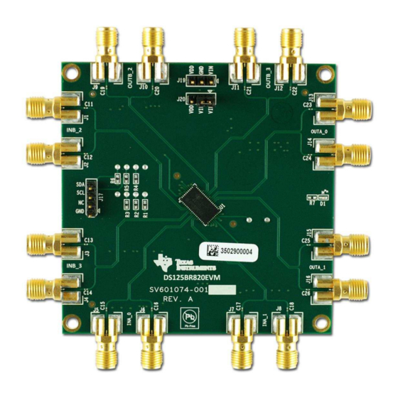 Texas Instruments DS125BR820EVM User Manual