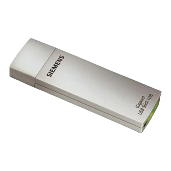 Siemens Gigaset USB Stick 108 Manuals
