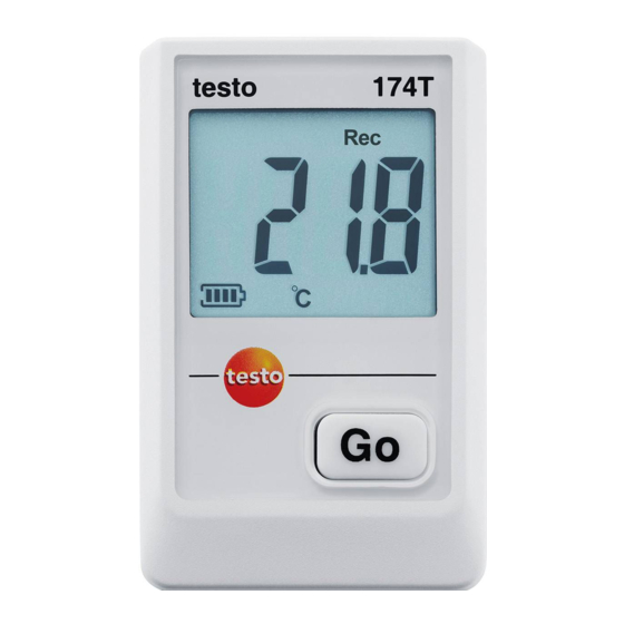 TESTO 174H Quick Instruction Manual