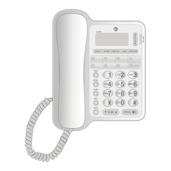 AT&T CL2909WH User Manual