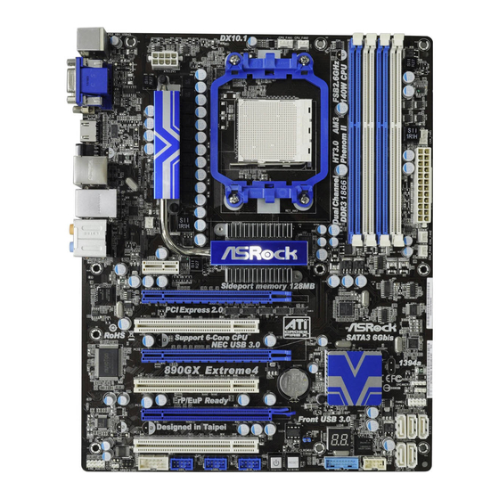 ASROCK 890GX Extreme4 Quick Installation Manual