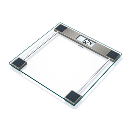 Beurer GS 11 Digital Glass Scale Manuals