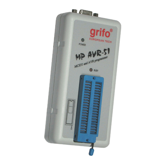 Grifo MP AVR-51 Manuals