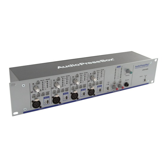 AudioPressBox APB-400R Owner's Manual