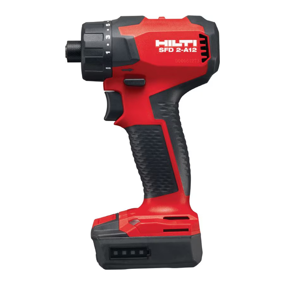 Hilti SFD 2-A12 Original Operating Instructions
