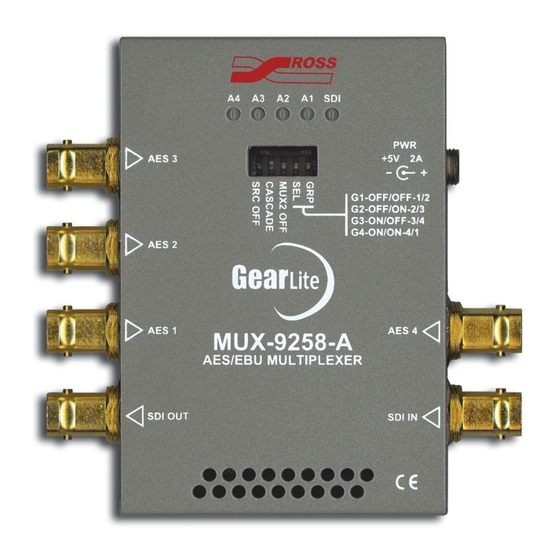 GearLite MUX-9258-A Manuals