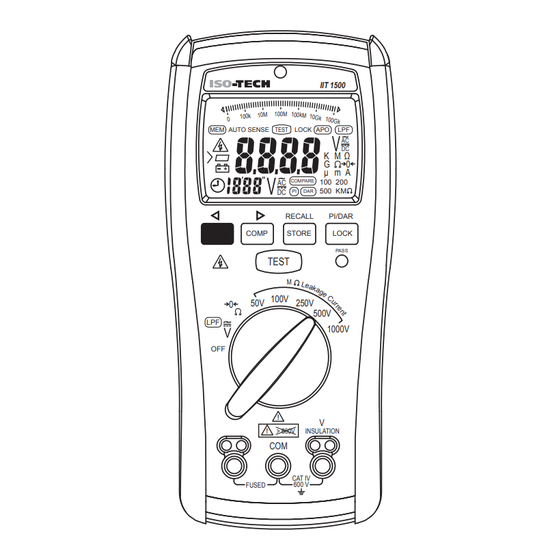 Iso-Tech IIT 1500 Instruction Manual