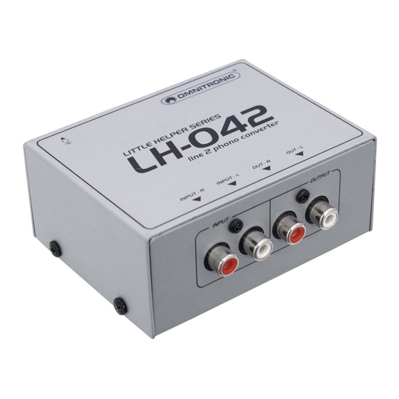 Omnitronic LITTLE HELPER Series User Manual