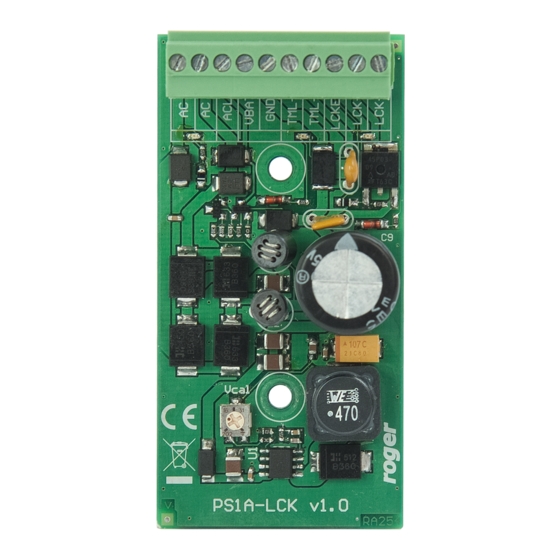 Roger PS1A-LCK Operating Manual