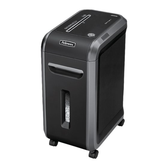 Fellowes Powershred 99Ms Quick Start Manual