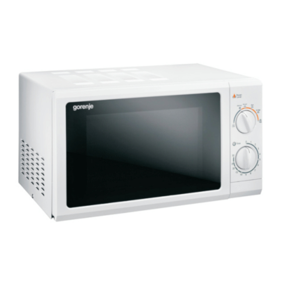 Gorenje MO 23 MGW Microwave Oven Manuals