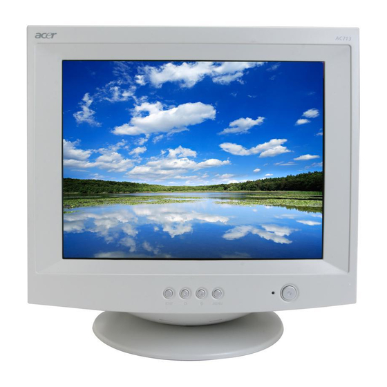 ACER AC713 MONITOR USER MANUAL | ManualsLib