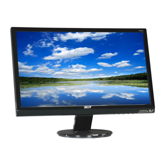 ACER P215H SERIES MONITOR USER MANUAL ManualsLib