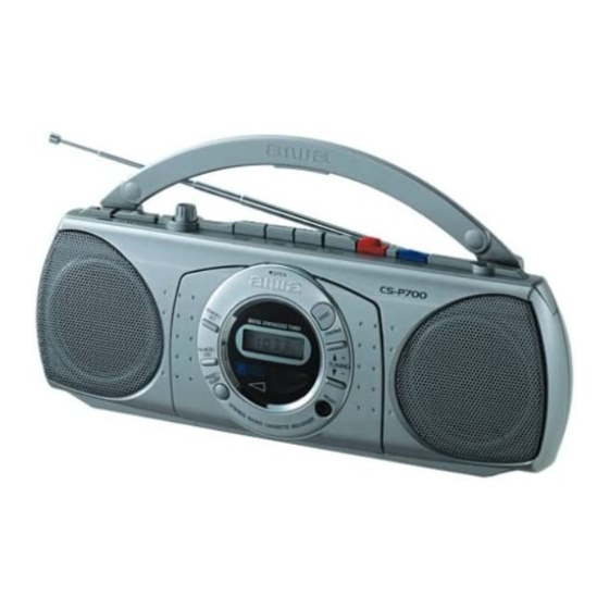AIWA CSP700 CASSETTE PLAYER OPERATING INSTRUCTIONS MANUAL ManualsLib