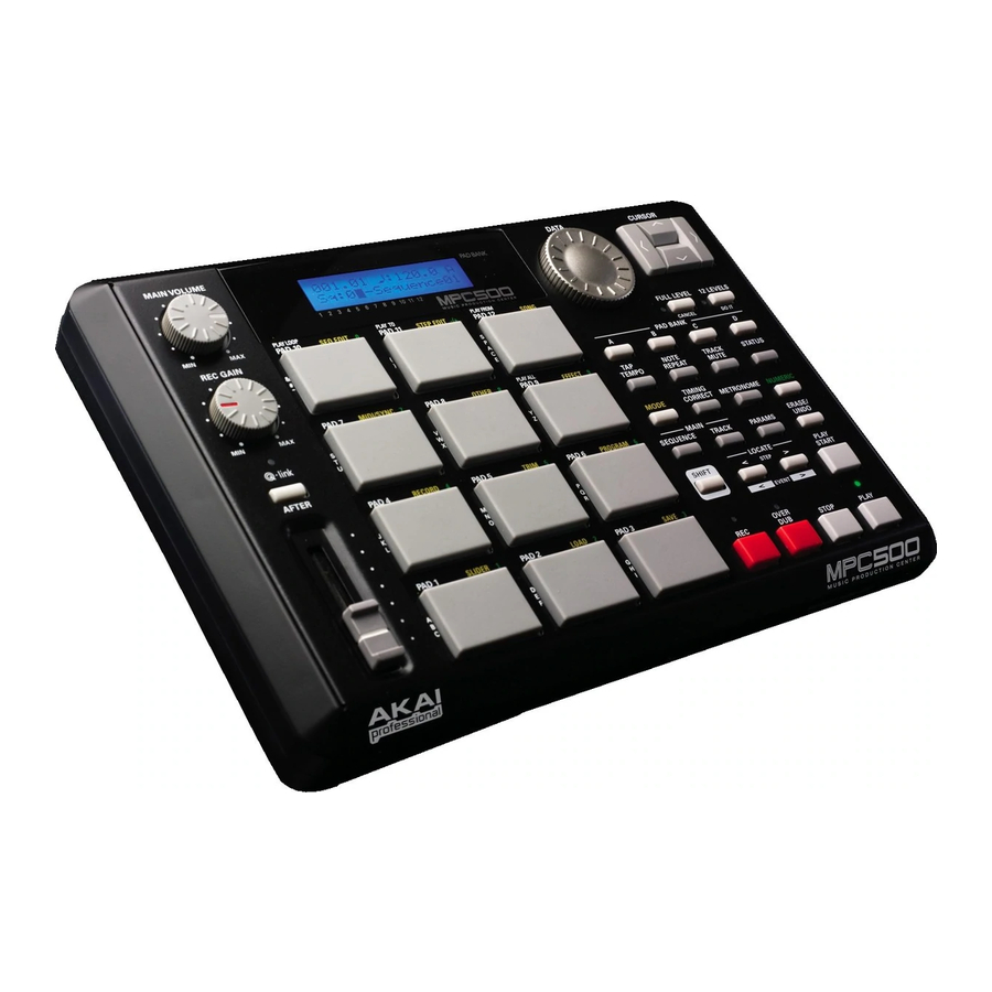 AKAI MPC 500 USER MANUAL Pdf Download | ManualsLib