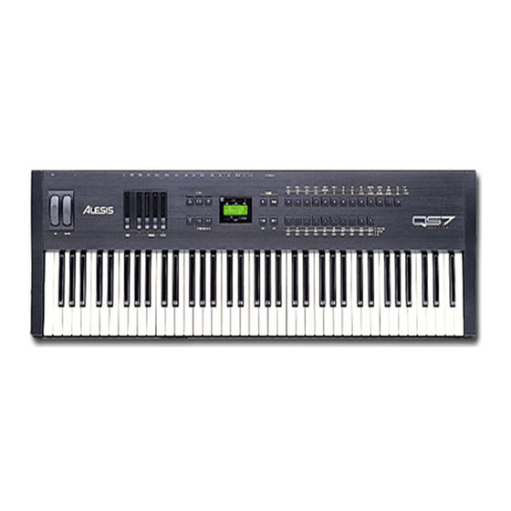 ALESIS QS7 ELECTRONIC KEYBOARD INSTRUCTIONS AND PROGRAM CHARTS ManualsLib