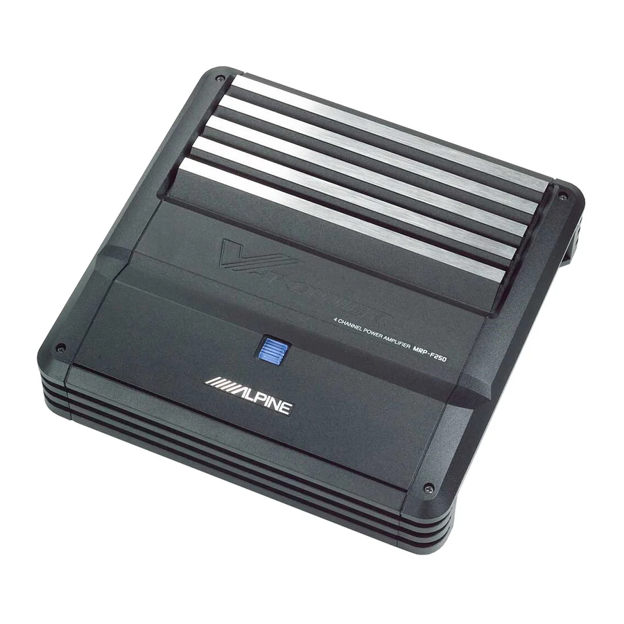 ALPINE MRPF250 AMPLIFIER OWNER'S MANUAL ManualsLib