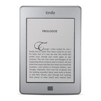 AMAZON KINDLE KINDLE TOUCH EBOOK READER USER MANUAL | ManualsLib