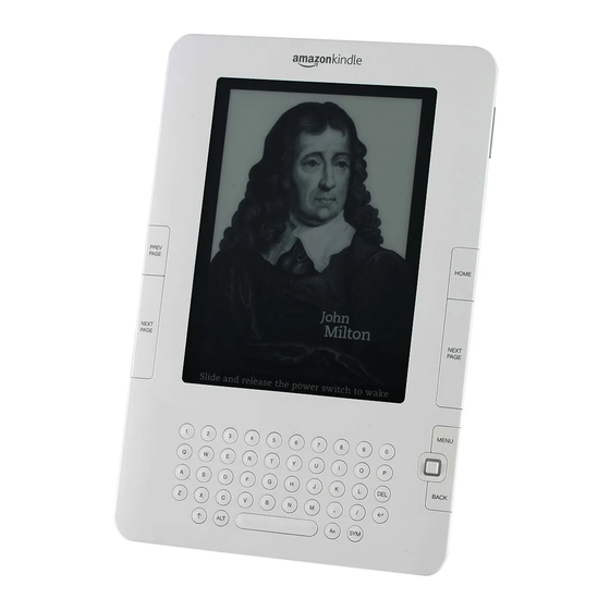 AMAZON KINDLE KINDLE 2 EBOOK READER USER MANUAL ManualsLib