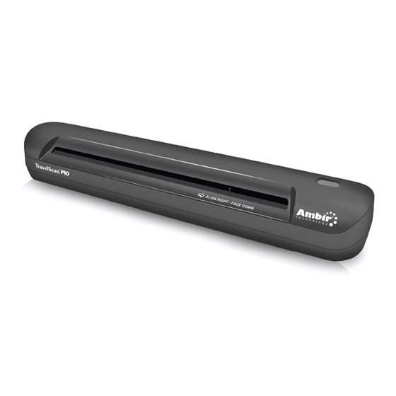 AMBIR TRAVELSCAN PS600 SCANNER QUICK START MANUAL | ManualsLib