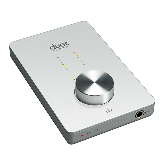 APOGEE DUET USER MANUAL Pdf Download ManualsLib