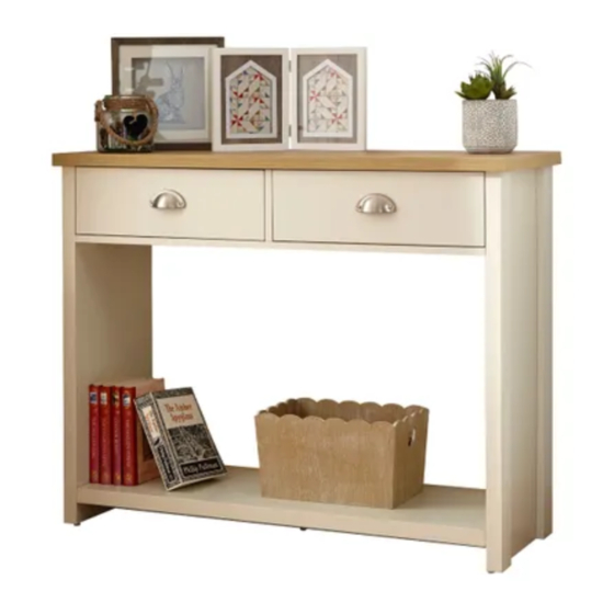 GFW LANCASTER CONSOLE HALL TABLE Assembly Instructions Manual