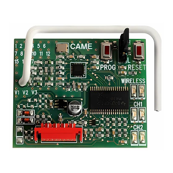 CAME RIOCN8WS Manual
