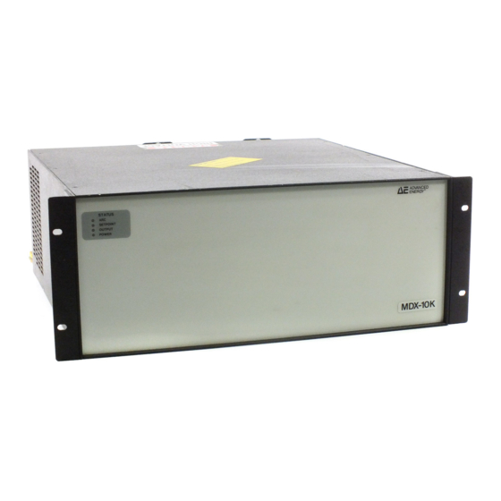 Advanced Energy Industries MDX Series Manual