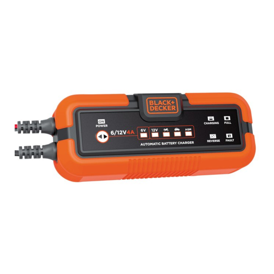 BLACK & DECKER 4/10/20/40 AMP 12 VOLT SMART BATTERY CHARGER WITH 110 AMP  ENGINE START, ALTERNATOR VOLTAGE CHECK AND BATTERY RECONDITION FUNCTIO  USER'S MANUAL & WARRANTY INFORMATION Pdf Download