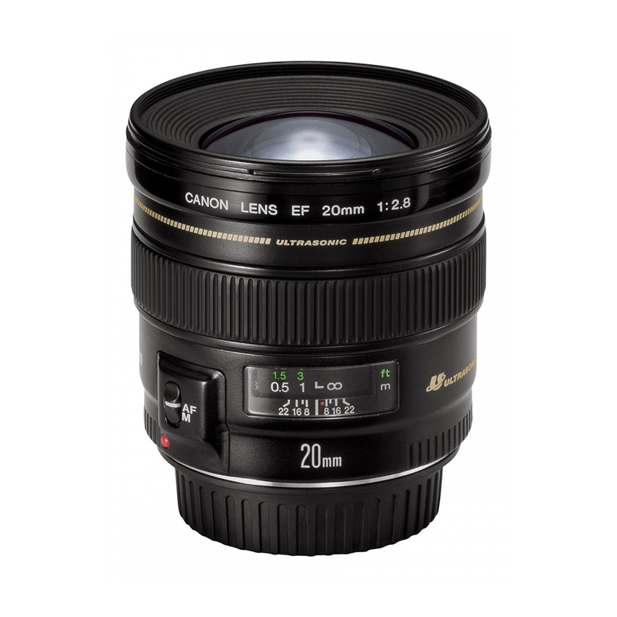 CANON EF 20MM F/2.8 USM ASSEMBLY INSTRUCTIONS Pdf Download ManualsLib