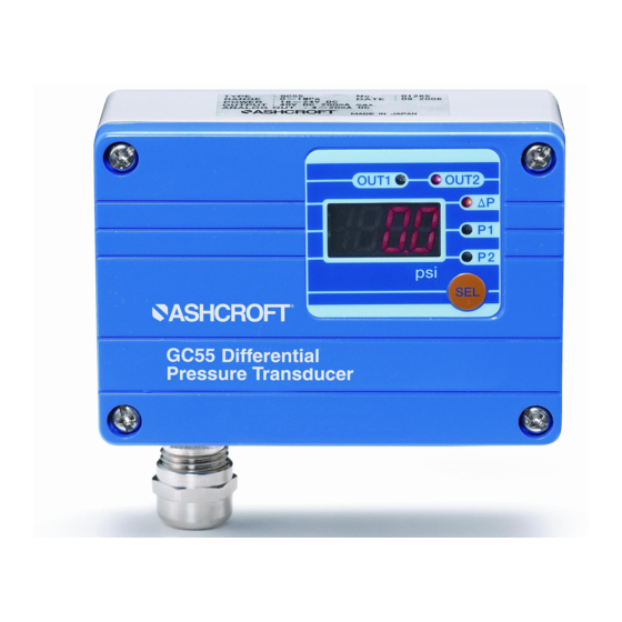 ASHCROFT GC55 INSTALLATION AND MAINTENANCE INSTRUCTIONS MANUAL Pdf