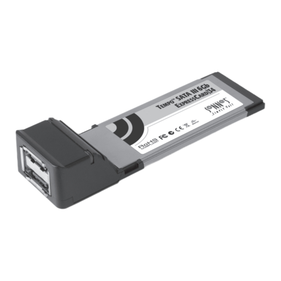 Sonnet Tempo SATA III 6Gb ExpressCard/34 User Manual