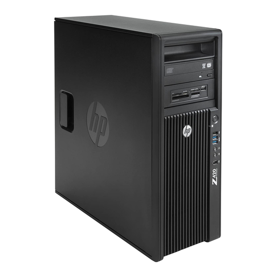HP Z420 Quick Reference Card