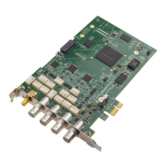 User Manuals: AlazarTech ATS9146 Digitizer Card