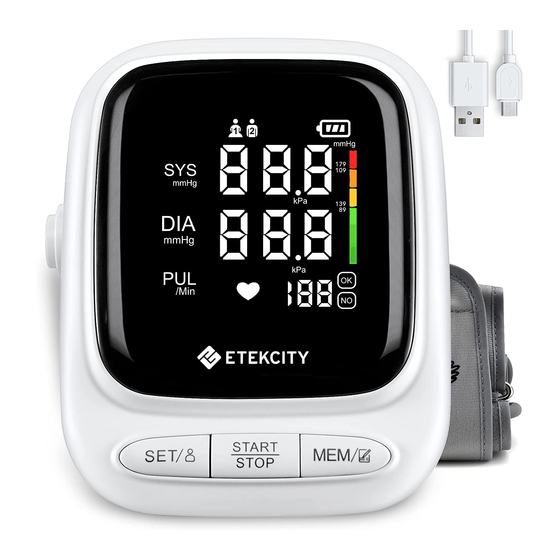 Etekcity Smart Blood Pressure Monitor Model: TMB-1583-BS