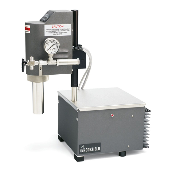 Manual Rheometer BROOKFIELD PVS RHEOMETER OPERATION INSTRUCTIONS MANUAL Pdf Download ...