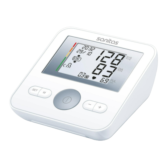 sanitas blood pressure monitor sbm 42 manual