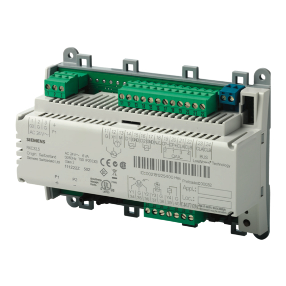 SIEMENS DESIGO RXC32.1 MANUAL Pdf Download ManualsLib