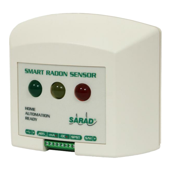SARAD SMART RADON SENSOR MANUAL Pdf Download ManualsLib