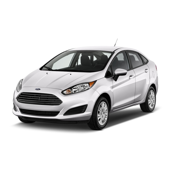 Ford Fiesta 2016 Quick Reference Manual