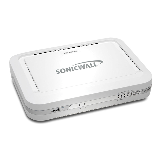 SonicWALL TZ 205 Series Quick Start Manual