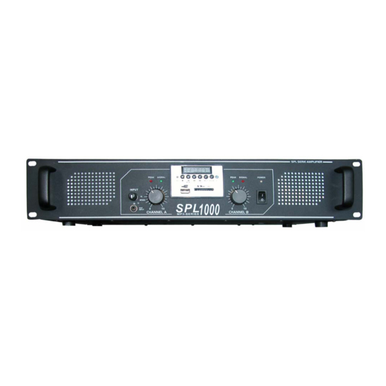 Tronios SPL 500MP3/EQ Instruction Manual