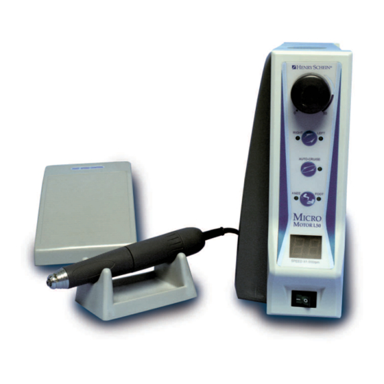 HENRY SCHEIN MICROMOTOR L50 OPERATING MANUAL Pdf Download ManualsLib