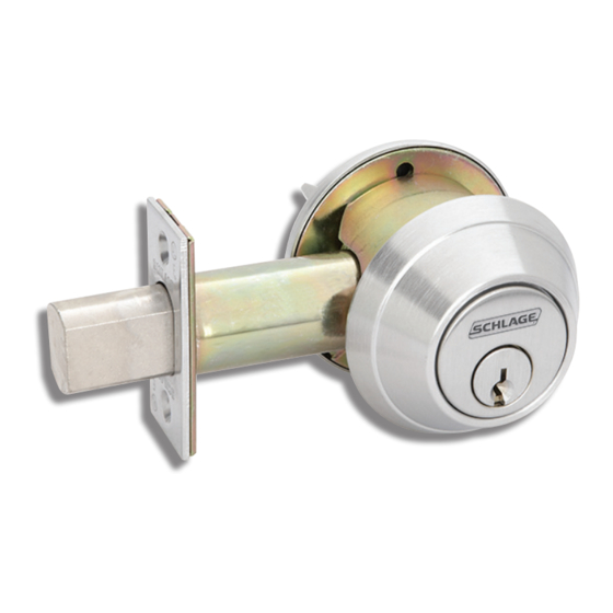 ALLEGION SCHLAGE DEADBOLT INSTALLATION INSTRUCTIONS Pdf Download