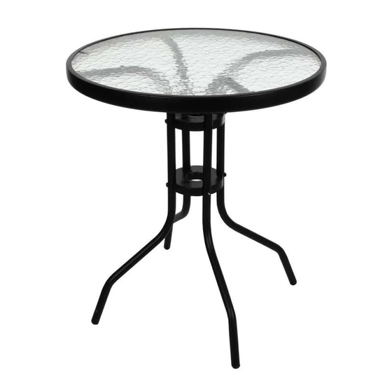 tesco black bistro table