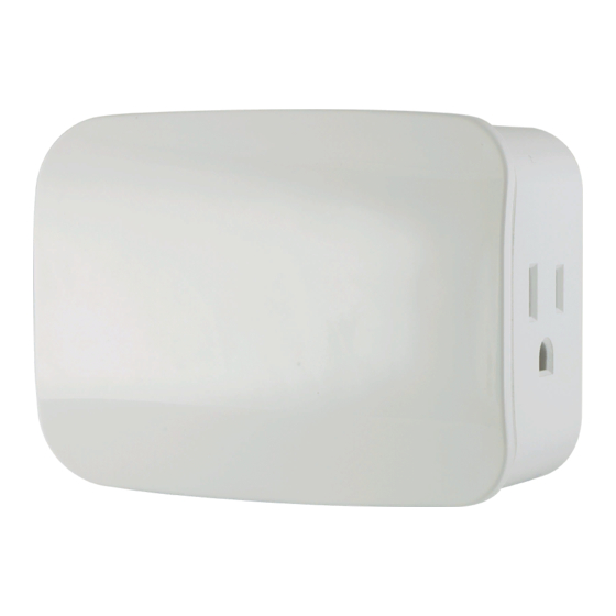 Enbrighten Zigbee Plug-In Smart Switch with Dual Controlled Outlets and  Energy Monitoring, White