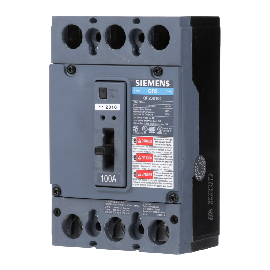 Siemens S01QR2 Installation Instructions Manual
