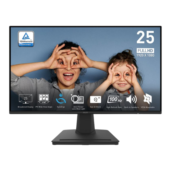 MSI PRO MP252 User Manual